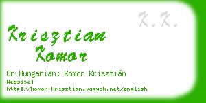 krisztian komor business card