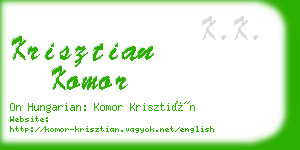 krisztian komor business card